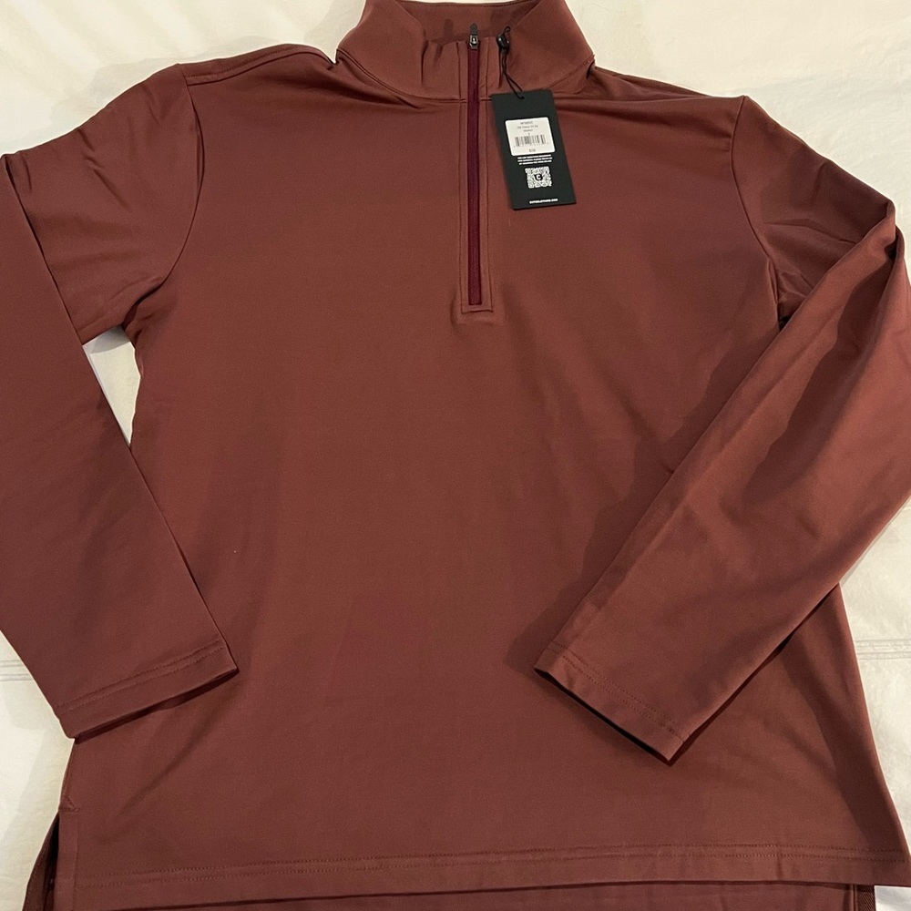 Cuts COZ Fleece Q-Zip (NWT) - Men's Small in Umber (Maroon)